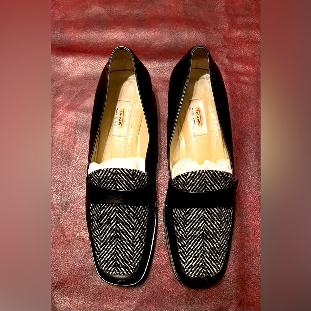 Talbots Elegant Black and Grey Women's Loafers